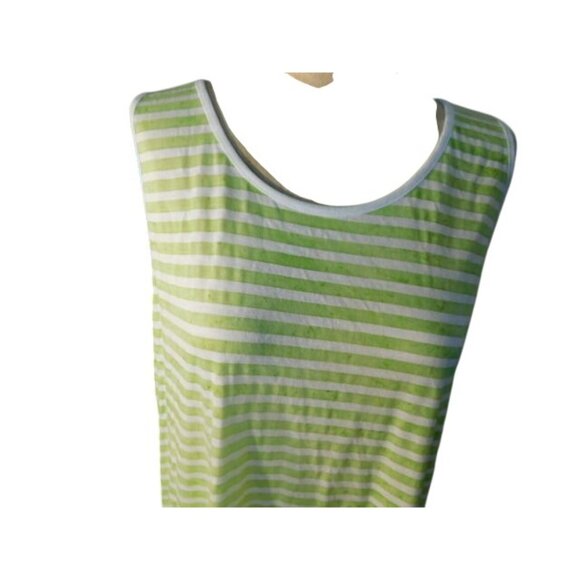 Focus Casual Life Size L Large Striped Soft knit Tunic Style Tank Top NWT $39 - Picture 2 of 3